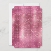 夢のようなキラキラしたピンクの黒い銀の輝き 招待状 (裏面)