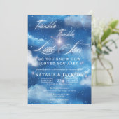 夢のようなキラキラ小さな星の赤ちゃんシャワー 招待状 (スタンド正面)