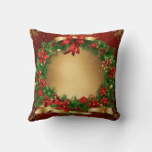 夢のようなクリスマスの水の色の枕&スロー クッション (裏面)