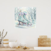 夢のようなクリスマスアイススケートのポスター ポスター (キッチン)