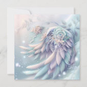 夢のようなクリスマスエンジェルウィングスグリーティングカード (正面)