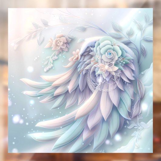 夢のようなクリスマスエンジェルウィングズウィンドウにしがみつく ウィンドウサイン (シート2)