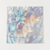 夢のようなクリスマスキャンドルタペストリー タペストリー (正面(横))