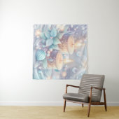 夢のようなクリスマスキャンドルタペストリー タペストリー (インサイチュ(横))