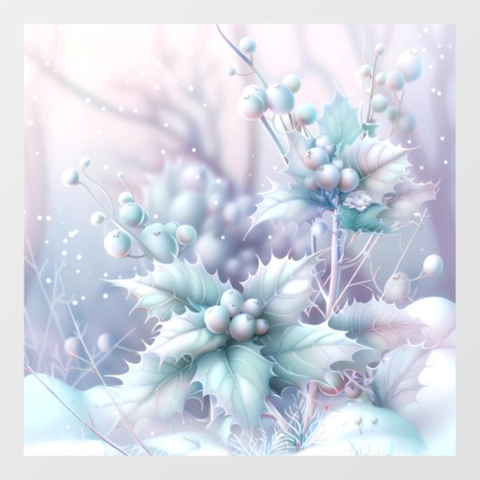 夢のようなクリスマスホリーウィンドウにしがみつく ウィンドウサイン (シート)