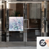 夢のようなクリスマスホリーウィンドウにしがみつく ウィンドウサイン (オフィスドア)