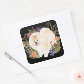 夢のようなクリーム色のチャウ スクエアシール (封筒)