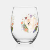 夢のようなクリーム色のチャウ ステムなしワイングラス (裏面)