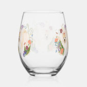 夢のようなクリーム色のチャウ ステムなしワイングラス (右)