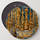 夢のようなチェスをテーマにしたボタンデザイン 缶バッジ (正面&裏面)