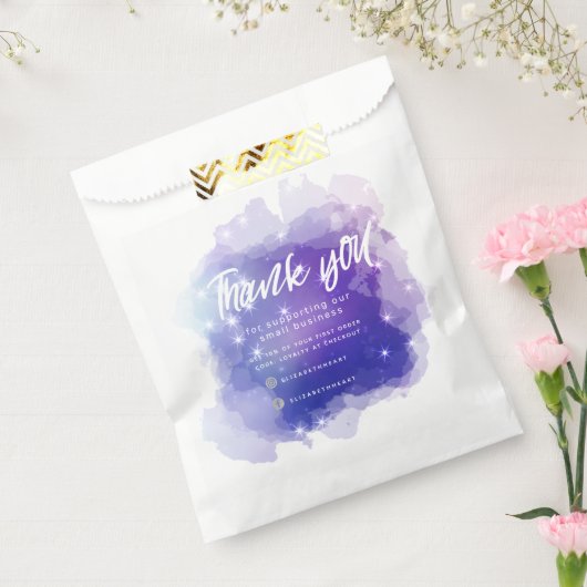 夢のようなパステルの空のスプラッシュ感謝していビジネスお好み フェイバーバッグ (封をした状態)