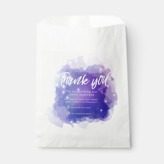 夢のようなパステルの空のスプラッシュ感謝していビジネスお好み フェイバーバッグ (正面)