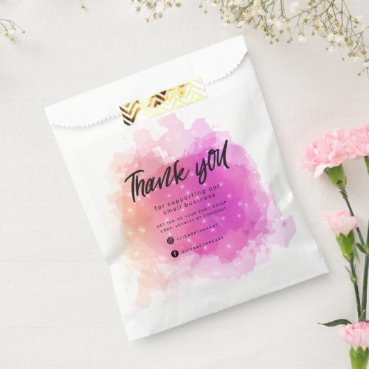 夢のようなパステルの空のスプラッシュ感謝していビジネスお好み フェイバーバッグ (封をした状態)