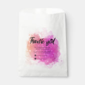 夢のようなパステルの空のスプラッシュ感謝していビジネスお好み フェイバーバッグ (正面)