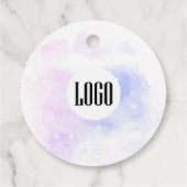 夢のようなパステルの空のスプラッシュ感謝していビジネスユー フェイバータグ (裏面)