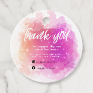 夢のようなパステルの空のスプラッシュ感謝していビジネスユー フェイバータグ