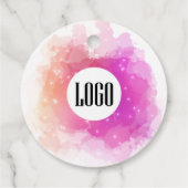 夢のようなパステルの空のスプラッシュ感謝していビジネスユー フェイバータグ (裏面)