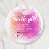 夢のようなパステルの空のスプラッシュ感謝していビジネスユー フェイバータグ (正面)