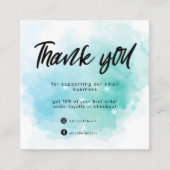 夢のようなパステルスカイスプラッシュビジネスサンキューカード スクエア名刺 (正面)