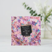 夢のようなパステル開花妊娠の発表 招待状 (スタンド正面)