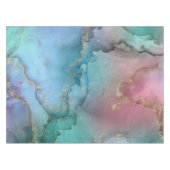 夢のようなパステル-アルコールのインクと金ゴールド テーブルクロス (正面(横))