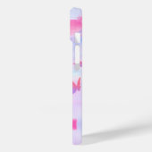 夢のようなピンクとパープルの蝶の背景 Case-Mate iPhoneケース (裏面 / 左)