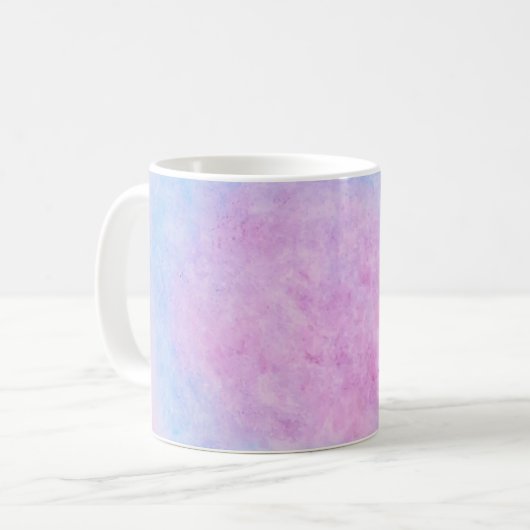 夢のようなピンクとブルーの水彩雲のコーヒーマグ コーヒーマグカップ (正面左)