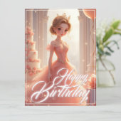 夢のようなピンクのドレスの誕生日プリンセス (スタンド正面)