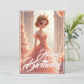 夢のようなピンクのドレスの誕生日プリンセス (スタンド正面)