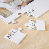 夢のようなピンクのフローラMOMフォトコラージュ母の日 ジグソーパズル (側面)