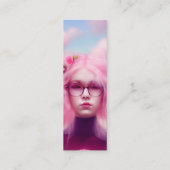 夢のようなピンクのブックマーク スキニー名刺 (裏面)