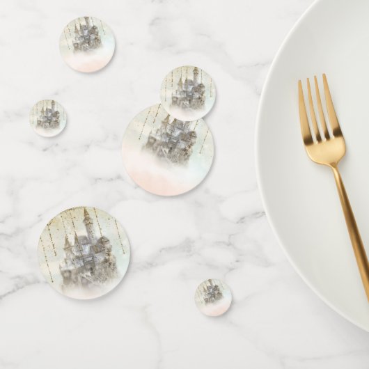 夢のようなピンクのプリンセスおとぎ話ストーリーブックキャッスル コンフェッティ (グループ)