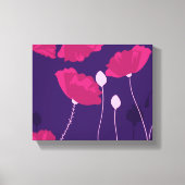 夢のようなピンクのポピーの花柄 キャンバスプリント (正面)