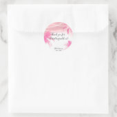 夢のようなピンクのヤシの木と文字列のライトの恩恵 ラウンドシール (バッグ)