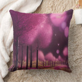 夢のようなピンクの夜景 クッション (ブランケット)