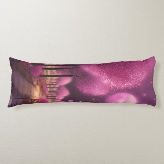 夢のようなピンクの夜景 ボディピロー (正面)