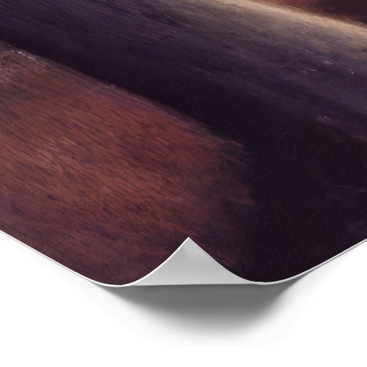 夢のようなピンクの夜景 ポスター (角)