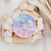 夢のようなピンクの紫の雲9赤ちゃんシャワーのお願い ラウンドシール