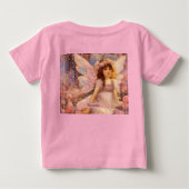 夢のようなピンクの花園の妖精 ベビーTシャツ (裏面)