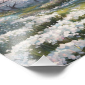 夢のようなピンクの花絵画畑 フォトプリント (角)