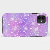 夢のようなピンクの雪と星のクリスマス Case-Mate iPhoneケース (裏面(横))