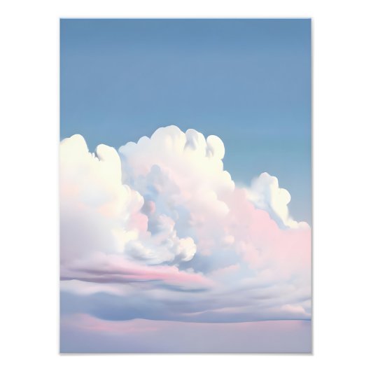 夢のようなピンクの雲風景 フォトプリント (正面)