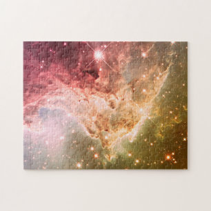 夢のようなピンクオレンジのグラデーションが美しい星雲 ジグソーパズル