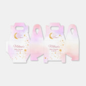 夢のようなピンク私たちは月女の子の赤ちゃんシャワー上にいる フェイバーボックス (折り畳みなし)