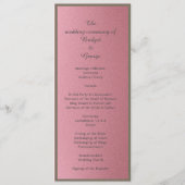 夢のようなピンク結婚のグリッターのメニューとプログラム プログラム (裏面)