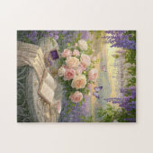 夢のようなフローラの聖域が黄金の時間の光を浴びる ジグソーパズル (横)