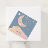 夢のようなベビーの月の上のベビーシャワーメッセージカード フェイバータグ (インサイチュ)