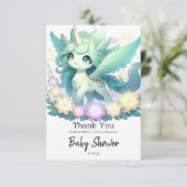 夢のようなユニコーンの赤ちゃんシャワー サンキューカード (スタンド正面)