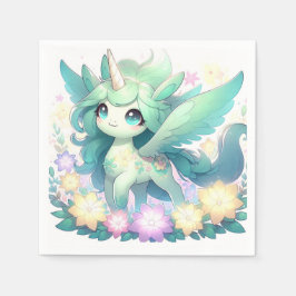 夢のようなユニコーンの赤ちゃんシャワー スタンダードカクテルナプキン