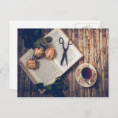 夢のようなロマンチックな本バラティータイムポストカード ポストカード (正面/裏面)